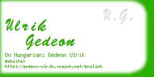 ulrik gedeon business card